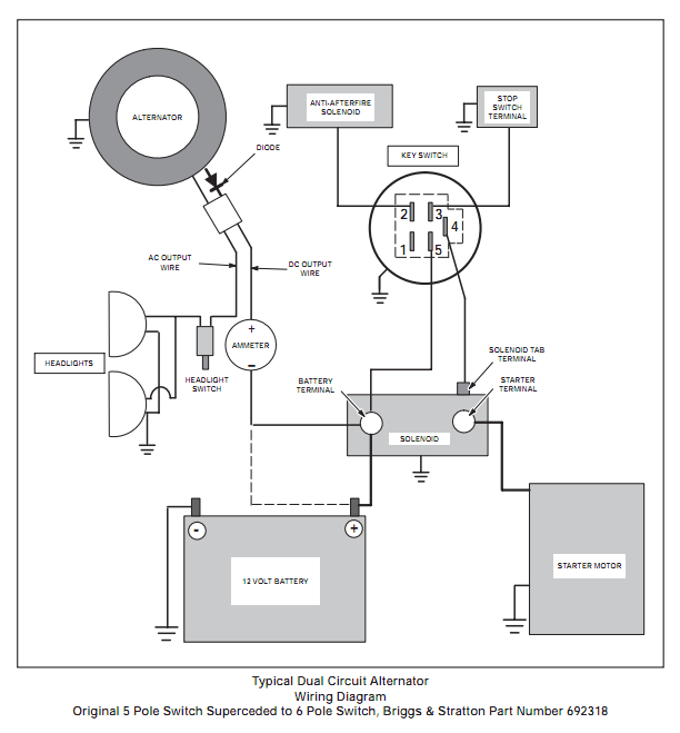 Briggs and Stratton Wiring Diagram 12hp Briggs and Stratton Wiring Diagram 12hp Six Pole Switch