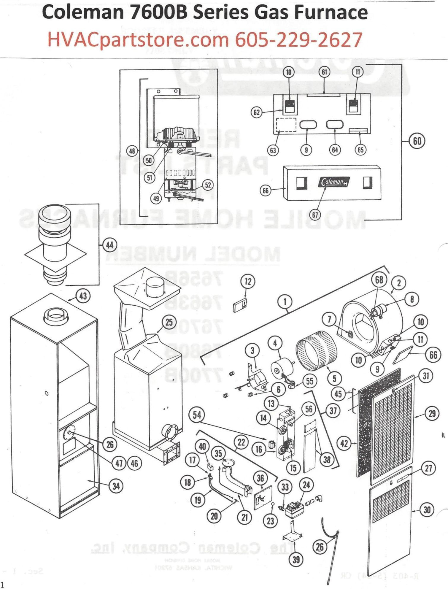 Coleman Mobile Home Gas Furnace Wiring Diagram 7680b856 Coleman Gas Furnace Parts Hvacpartstore