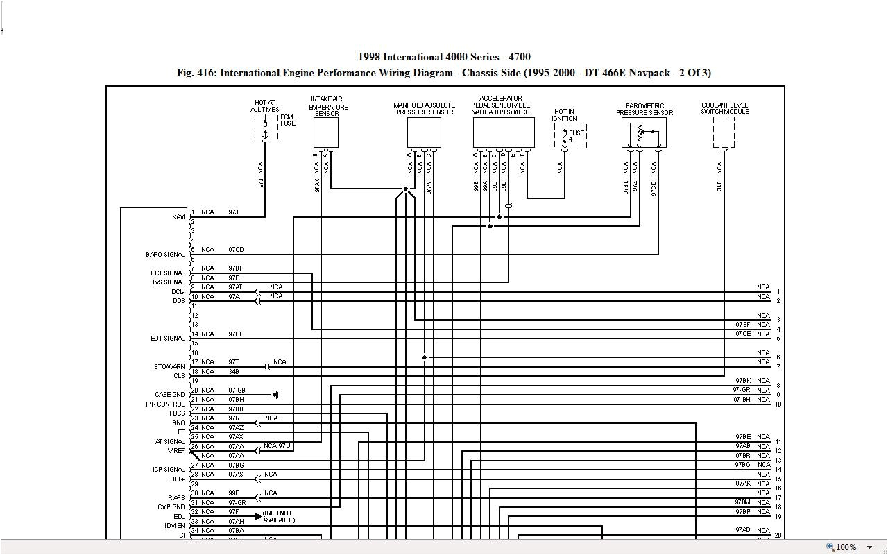 Dt466 Cam Sensor Wiring Diagram 1998 4700 Dt466e No Crank No Start Not Sending Ground