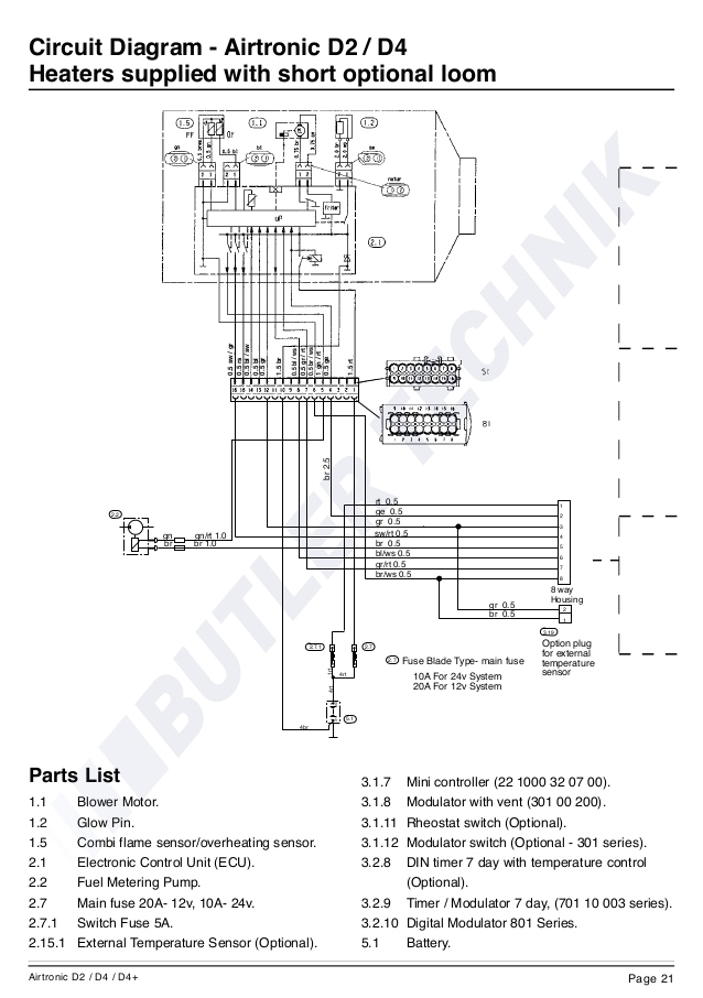 Eberspacher 7 Day Timer Wiring Diagram Eberspacher Airtronic D2 Instructions Eberspacher 7 Day Timer Wiring Diagram Eberspacher Airtronic D2 Instructions