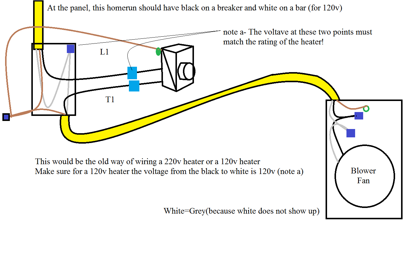 Electric Baseboard Heater Wiring Diagram thermostat Home Electrical Help Wiring A thermostat for A 120v Space