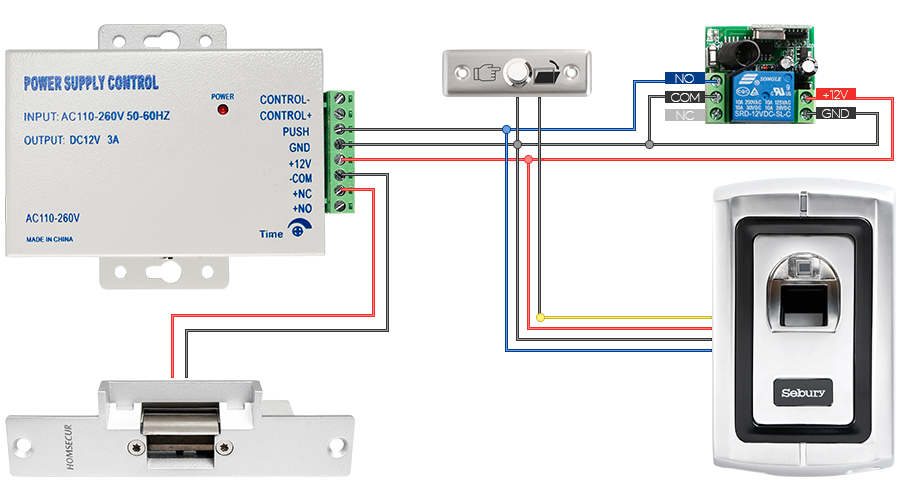 Fingerprint Access Control Wiring Diagram Fingerprint Door Lock Access Control Controller Nc Fingerprint Access Control Wiring Diagram Fingerprint Door Lock Access Control Controller Nc