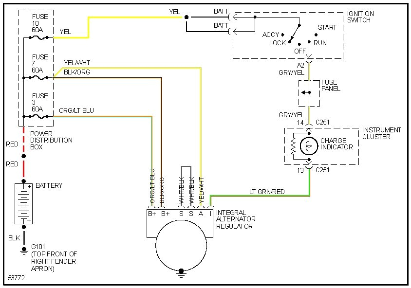 Ford 2 Wire Alternator Wiring Diagram ford 302 Alternator Wiring Diagram Database Wiring