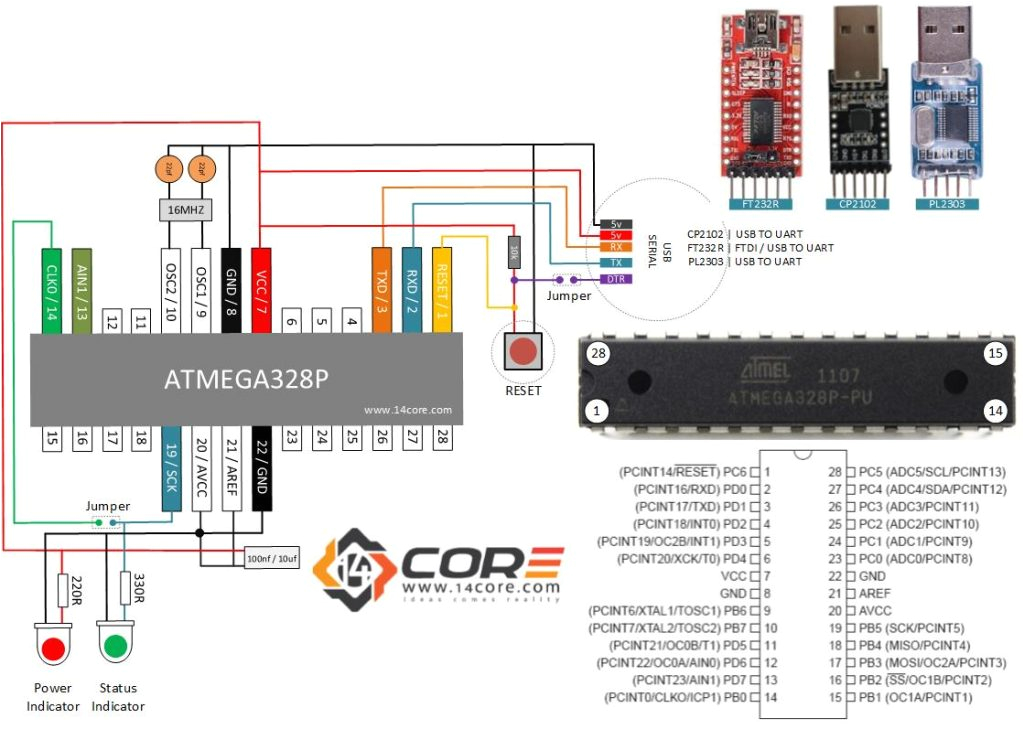 Kenwood Kmm Bt225u Wiring Diagram Wiring A Stand Alone atmega328p Cmos 8bit Microcontroller