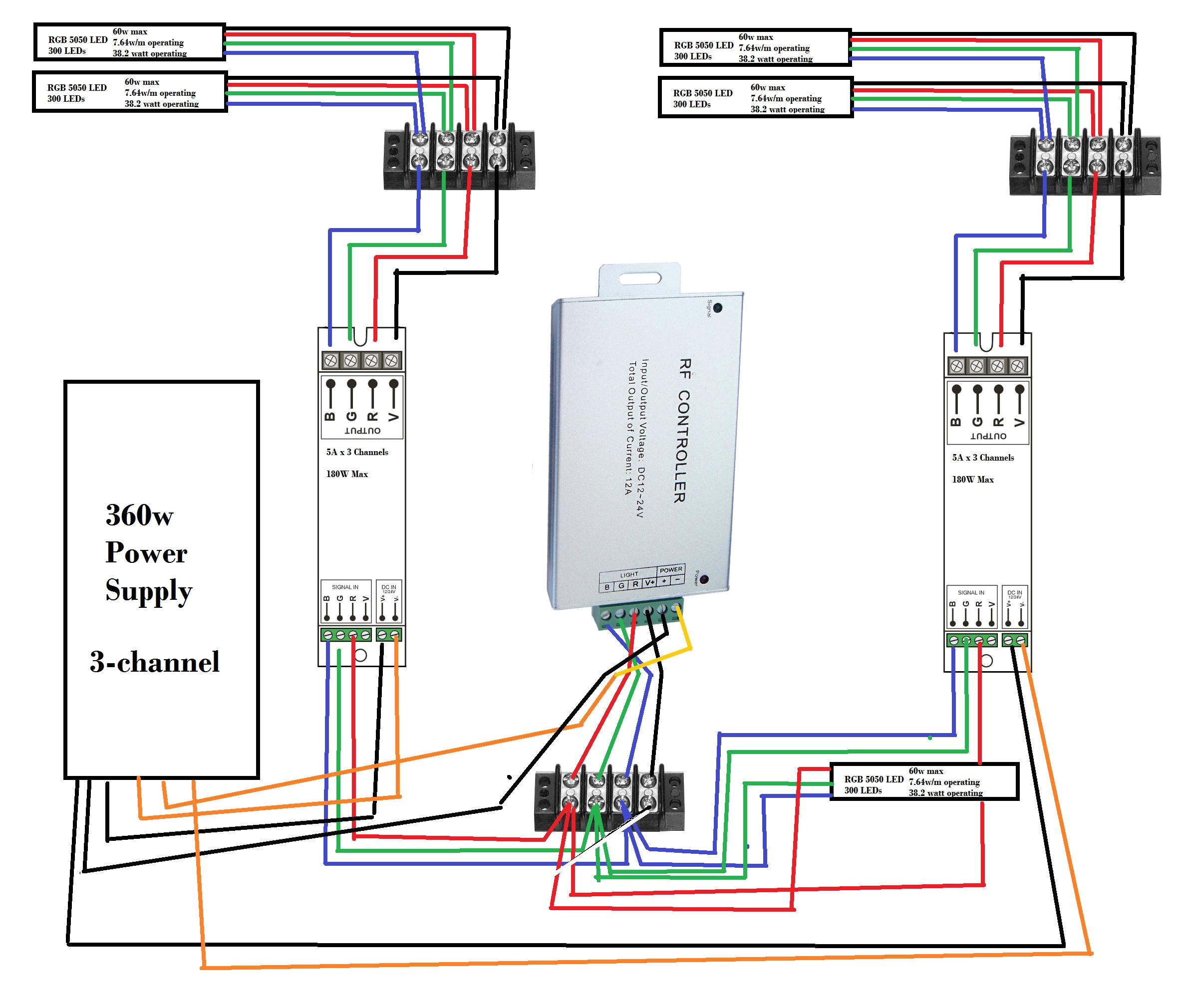 Rgb Led Strip Wiring Diagram Led Strip Multiple Leds One Controller Diagram Rgb Led Strip Wiring Diagram Led Strip Multiple Leds One Controller Diagram
