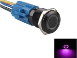 12 Volt 3 Prong toggle Switch Wiring Diagram Esupport 16mm 12v 3a Car Purple Led Light Angel Eye Metal Push button toggle Switch socket Plug Latching Black Shell
