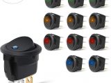 12 Volt 3 Prong toggle Switch Wiring Diagram Nilight 90013l 12pcs Round toggle Led Switch 12v Car Truck Rocker On Off Control Blue Green Yellow Red 2 Years Warranty