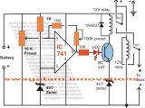 12 Volt Battery Charger Wiring Diagram Ic 741 Low Battery Indicator Circuit Homemade Circuit Projects