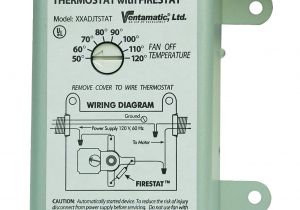 120 Volt thermostat Wiring Diagram Ventamatic Xxfirestat 10 Amp Einstellbarer thermostat Mit