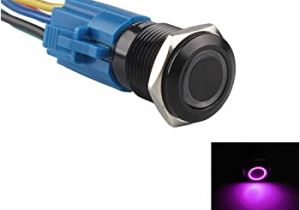 12v Home Lighting Wiring Diagram Esupport 16mm 12v 3a Car Purple Led Light Angel Eye Metal Push button toggle Switch socket Plug Latching Black Shell