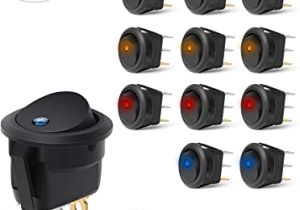 12v On Off On toggle Switch Wiring Diagram Nilight 90013l 12pcs Round toggle Led Switch 12v Car Truck Rocker On Off Control Blue Green Yellow Red 2 Years Warranty