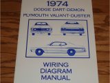 1974 Plymouth Duster Wiring Diagram 1974 Dodge Dart Demon Plymouth Valiant Duster Wiring