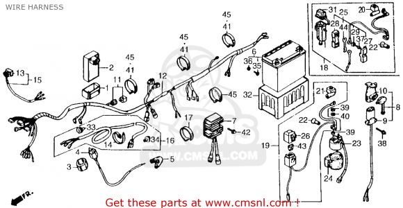 1986 Honda Trx 70 Wiring Diagram Cl 0310 Honda Carburetor Parts Diagram Wiring Harness
