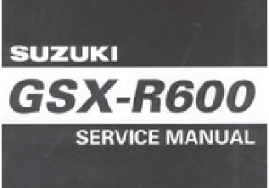 1998 Suzuki Gsxr 750 Wiring Diagram Suzuki Gsx R600 Service Manual Pdf Download