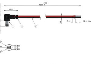 2.5 Mm Jack Wiring Diagram Cable assembly 2 5mm Id 5 5mm Od Plug Right Angle to Wire Leads Flat 1 83 Meter 2.5 Mm Jack Wiring Diagram Cable assembly 2 5mm Id 5 5mm Od Plug Right Angle to Wire Leads Flat 1 83 Meter