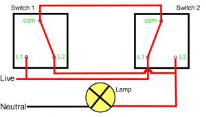 2 Way Lighting Circuit Wiring Diagram Two Way Light Switching Explained Youtube