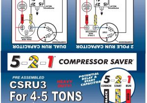 2 Wire Hard Start Kit Wiring Diagram 5 2 1 Csru2 Compressor Saver for 3 12 to 5 ton Units