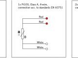 2 Wire Pt100 Connection Diagram Threaded Temperature Sensor without Cooling Neck