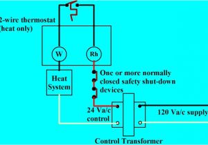2 Wire thermostat Wiring Diagram Heat Only Two Wire thermostat Wiring Diagram 1 Wiring Diagram source