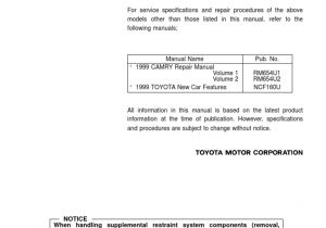 2000 toyota Camry Wiring Diagram 1999 toyota Camry Wiring Diagram Complete Electrical