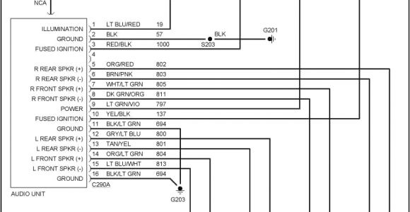 2001 ford Ranger Radio Wiring Diagram ford Radio Harness Diagram Wiring Diagram Mega