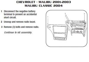 2003 Chevy Malibu Wiring Diagram 2003 Chevrolet Malibuinstallation Instructions