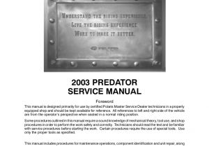 2003 Polaris Predator 500 Wiring Diagram 2003 Polaris Predator 500 Service Repair Manual