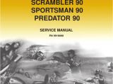 2004 Polaris Predator 90 Wiring Diagram 2003 Polaris Scrambler 50 90 Sportsman 90 Predator 90 Service Manual