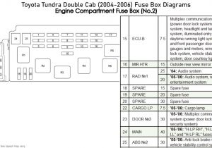 2006 toyota Tundra Double Cab Wiring Diagram toyota Tundra Double Cab 2004 2006 Fuse Box Diagrams