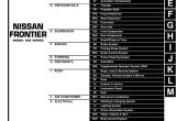 2007 Nissan Frontier Wiring Diagram 2007 Nissan Frontier Service Repair Manual