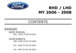 2008 ford Ranger Wiring Diagram Manual Electrico Ranger Courier ford
