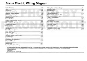 2016 ford Focus Wiring Diagram 2016 ford Focus Electric Wiring Diagram Manual original