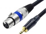 3.5 Mm Jack to Xlr Wiring Diagram Amazon Com Tisino Xlr to 3 5mm 1 8 Inch Stereo Microphone Cable