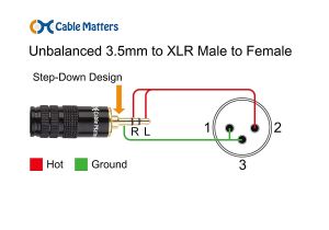 3.5 Mm Jack to Xlr Wiring Diagram Buy Cable Matters Xlr to Trs 3 5mm 1 8 Inch Cable 6 Feet 6 Online at