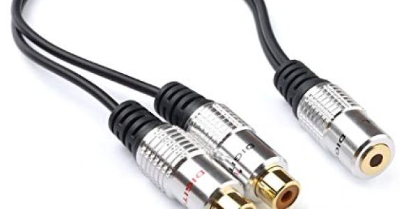 3.5 Mm to Rca Wiring Diagram Amazon Com Tisino Rca Female to 3 5mm Female Mini Jack Stereo