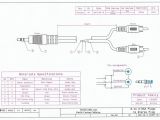 3.5mm Jack Wiring Diagram 255 037 6 Inch 2 Rca Male Plug to 3 5mm Stereo Male Plug