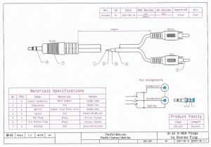 3.5mm Jack Wiring Diagram 255 037 6 Inch 2 Rca Male Plug to 3 5mm Stereo Male Plug