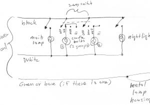 3 Bulb Lamp Wiring Diagram I Have A Antique Floor Lamp 1 Main Bulb In the Center W
