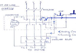 3 Phase Contactor Wiring Diagram Start Stop What is Direct Online Starter Dol Working Principle Starter