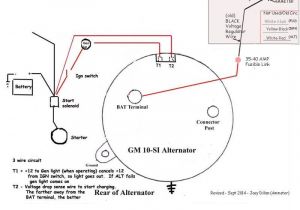 3 Wire Gm Alternator Diagram Gm Si Alternator Wiring Wiring Diagram Datasource
