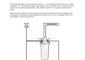 3 Wire Ignition Coil Diagram Installing A Hot Spark Electronic Ignition Kit In A Bosch