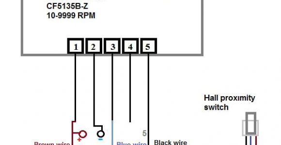 3 Wire Proximity Sensor Wiring Diagram Digital Led Rpm Speedometer Tachometer with Hall Senzor