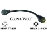 30 Amp Generator Plug Wiring Diagram 30 Amp Generator 4 Prong to Rv30 Amp Adapter Cord G30m4rv30f the
