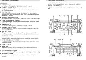 4 Channel Amp Wiring Diagram 4 Speakers A1300 I A250 I A295 I A460 I A480 1 2 4 Channel Power
