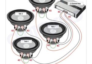 4 Channel Amp Wiring Diagram 4 Speakers Subwoofer Wiring Diagrams Elektrycznoa A Elektrotechnika