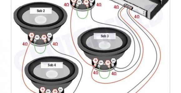 4 Channel Amp Wiring Diagram 4 Speakers Subwoofer Wiring Diagrams Elektrycznoa A Elektrotechnika