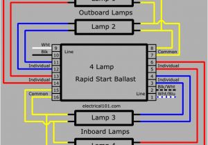 4 Lamp T8 Ballast Wiring Diagram 4 Foot Light Ballast Wiring Wiring Diagram Note