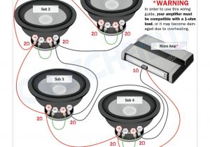 4 Ohm Kicker Subwoofer Wiring Diagram Subwoofer Wiring Diagram Dual 4 Ohm Wiring Diagram