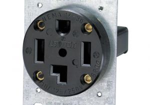 4 Prong Dryer Outlet Wiring Diagram Leviton 30 Amp Industrial Flush Mount Shallow Single Outlet Black