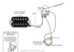 4 Wire Humbucker Wiring Diagram Box Guitar Three String Pickup Wiring for Single Pickup and Volume